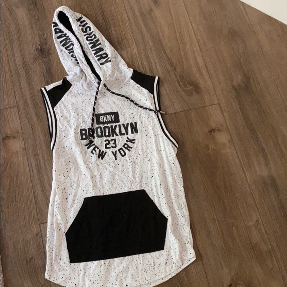 Mends sleeveless hoodie